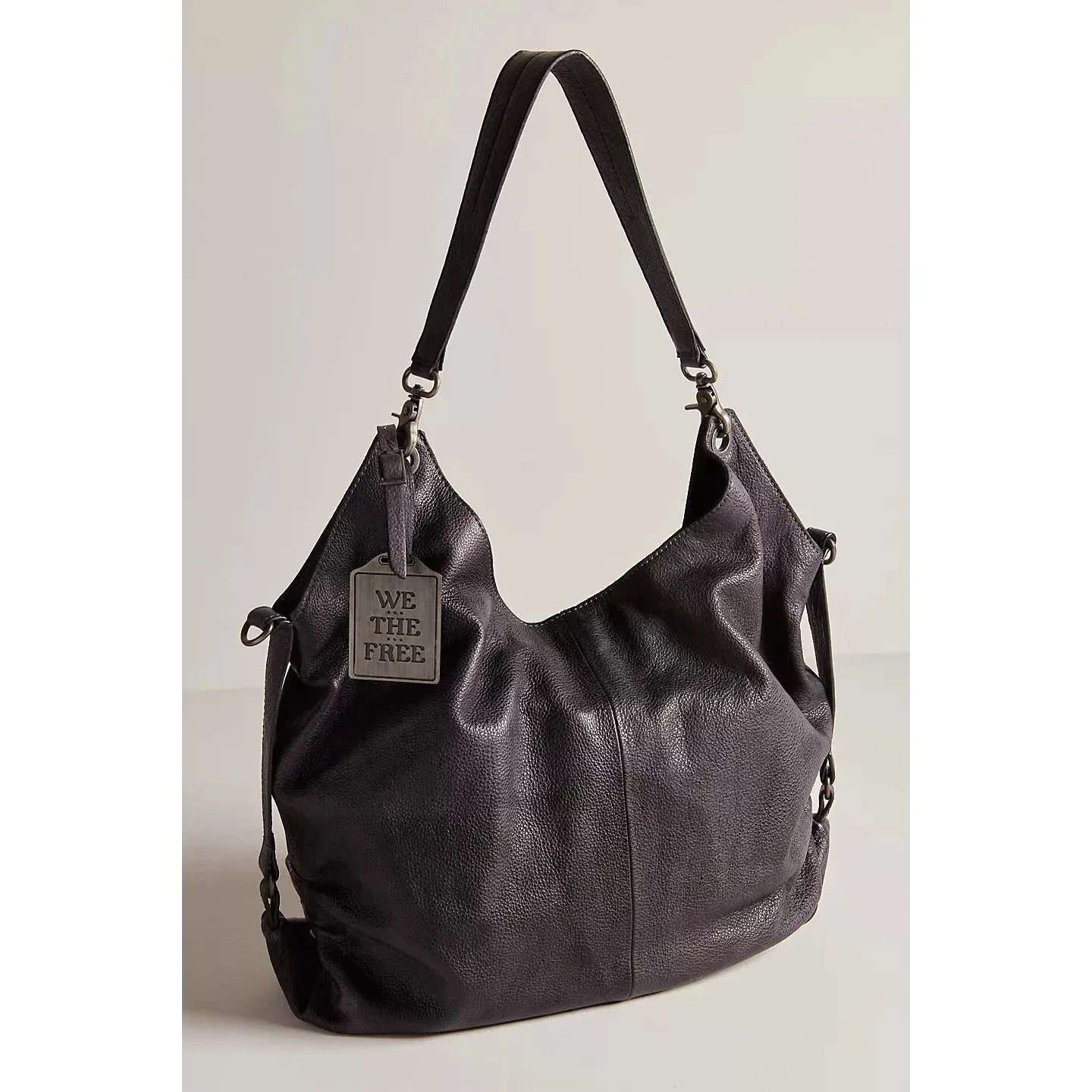 Free People We The Free Sabine Slouchy Bag in Washed Black