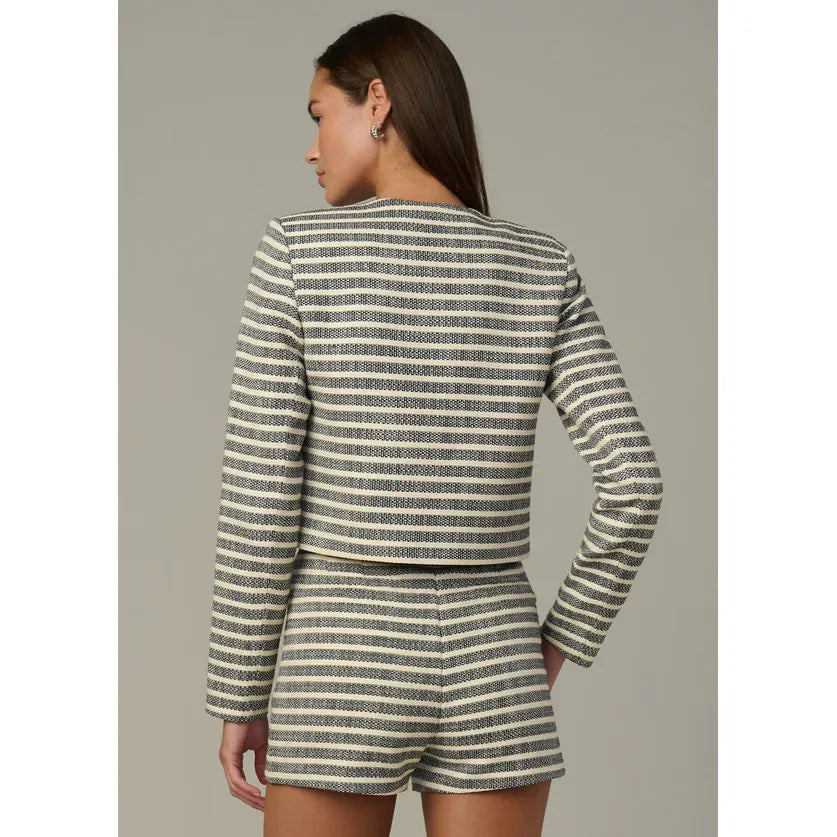 Joe's Jeans The Talia Jacket in Midnight Ecru Stripe
