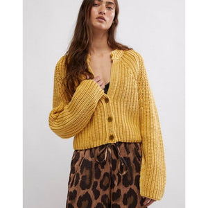 Free People Sweet Nothing Cardi in Golden Eyes