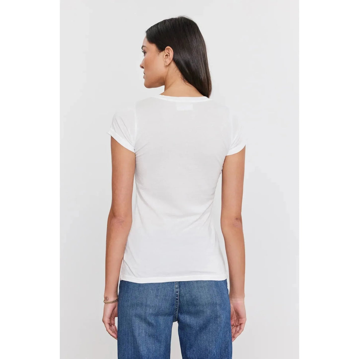 Velvet by Graham & Spencer Jemma Gauzy Whisper Fitted Tee in White
