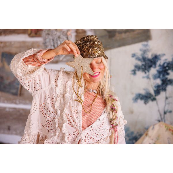 Magnolia Pearl Hermione Eyelet Blouse in Moonlight