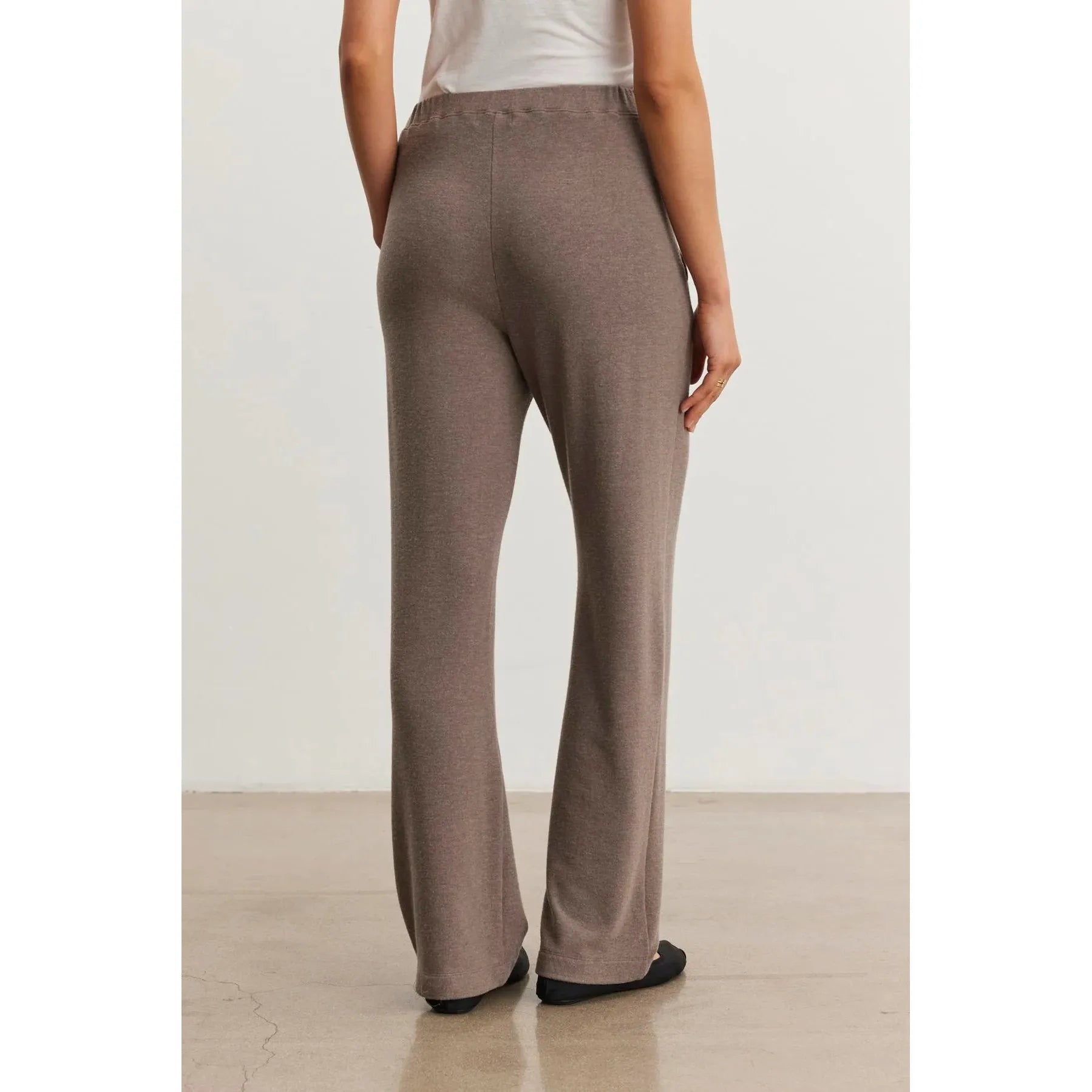 Velvet Eliya Triblend Knit Straight Leg Pant in Mocha