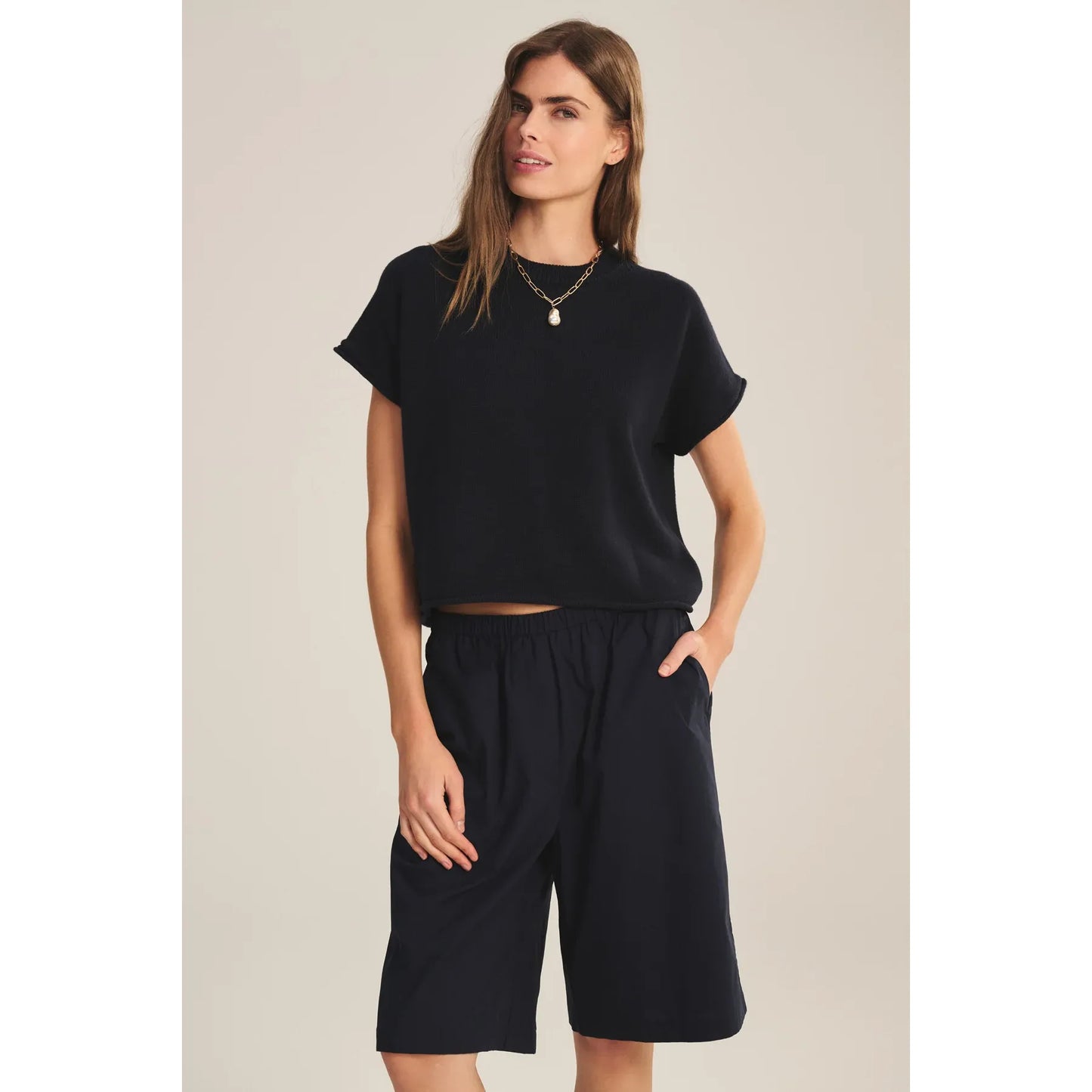 Velvet by Graham & Spencer Keeny Sweater in Navy