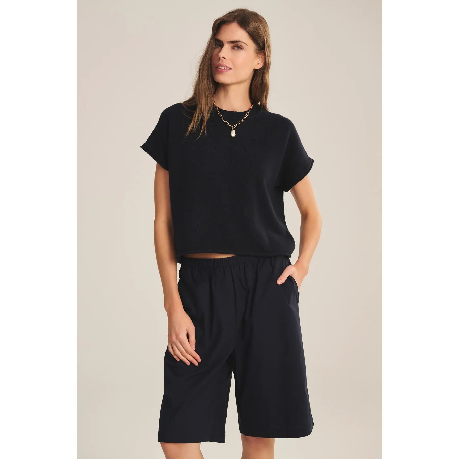 Velvet by Graham & Spencer Keeny Sweater in Navy