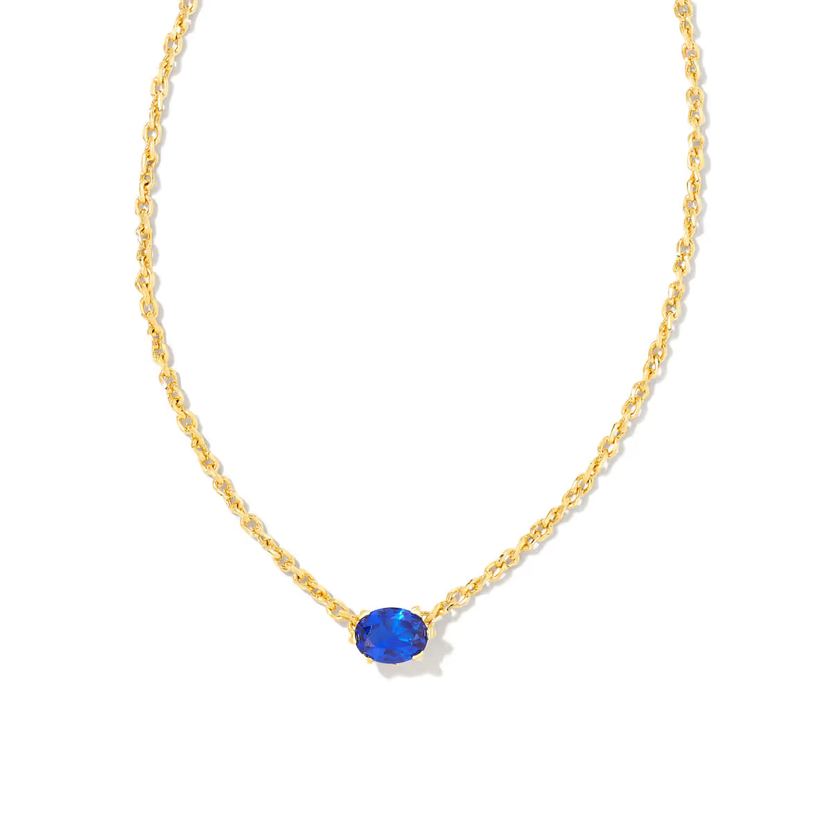 Kendra Scott Cailin Gold Pendant Necklace Blue