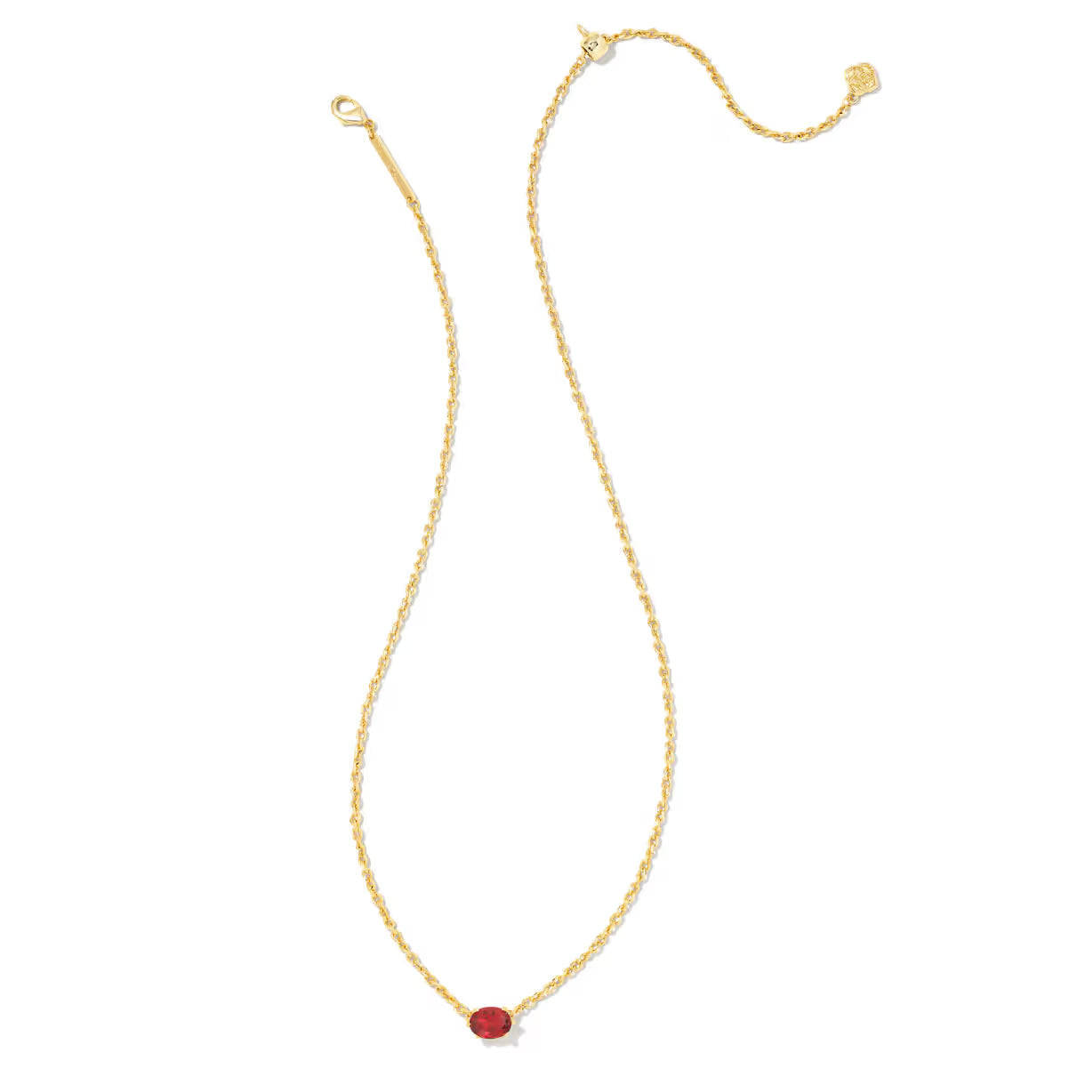 Kendra Scott Cailin Gold Pendant Necklace Burgundy