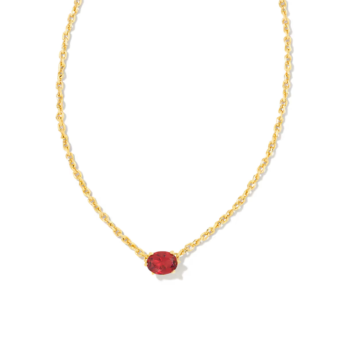 Kendra Scott Cailin Gold Pendant Necklace Burgundy