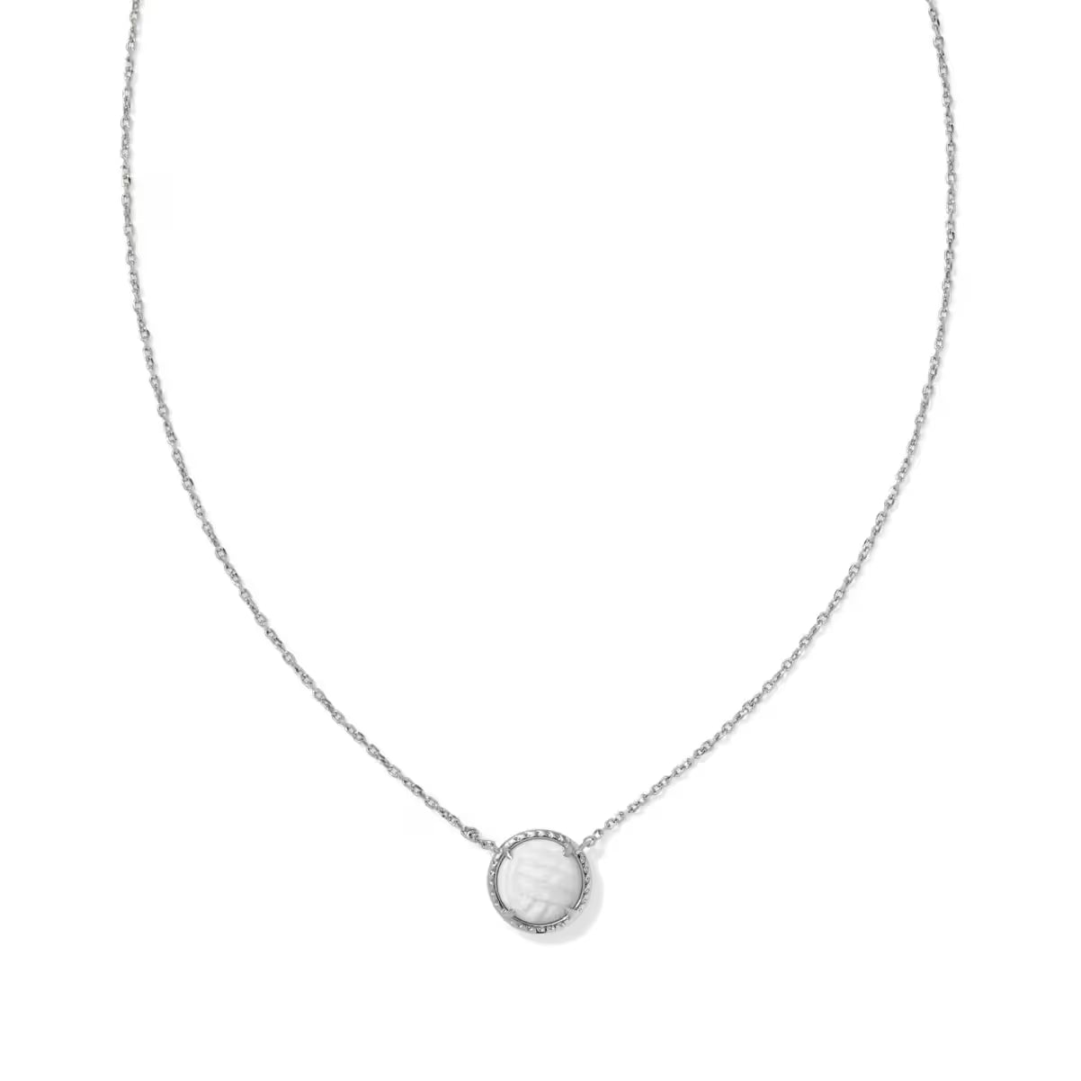 Kendra Scott Volleyball Silver Short Pendant Necklace