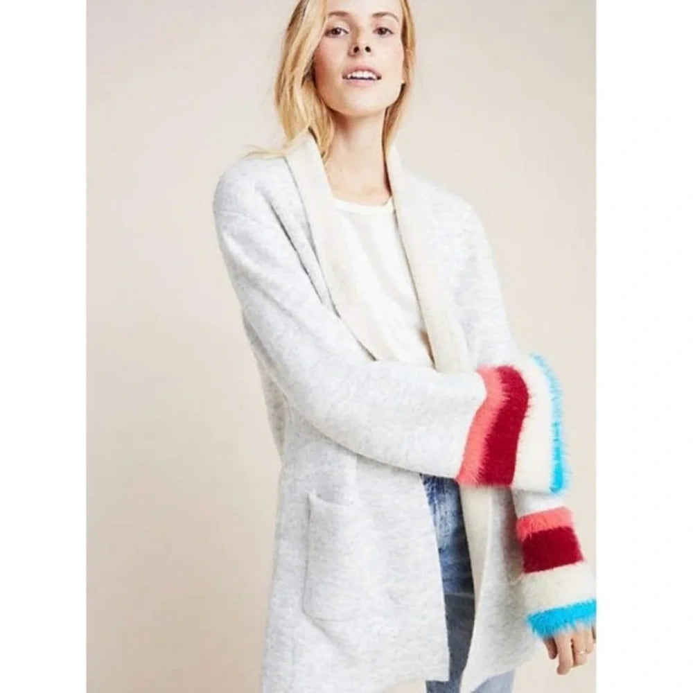 Anthropologie Elelynn Flore Colorblock Cardigan Maude Vivante