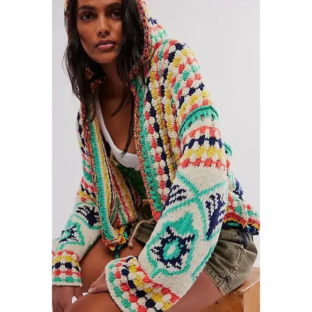 Free People Baja Baby Cardi Slouchy Knit Cardigan