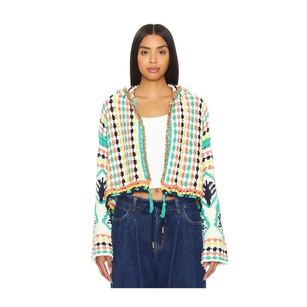 Free People Baja Baby Cardi Slouchy Knit Cardigan