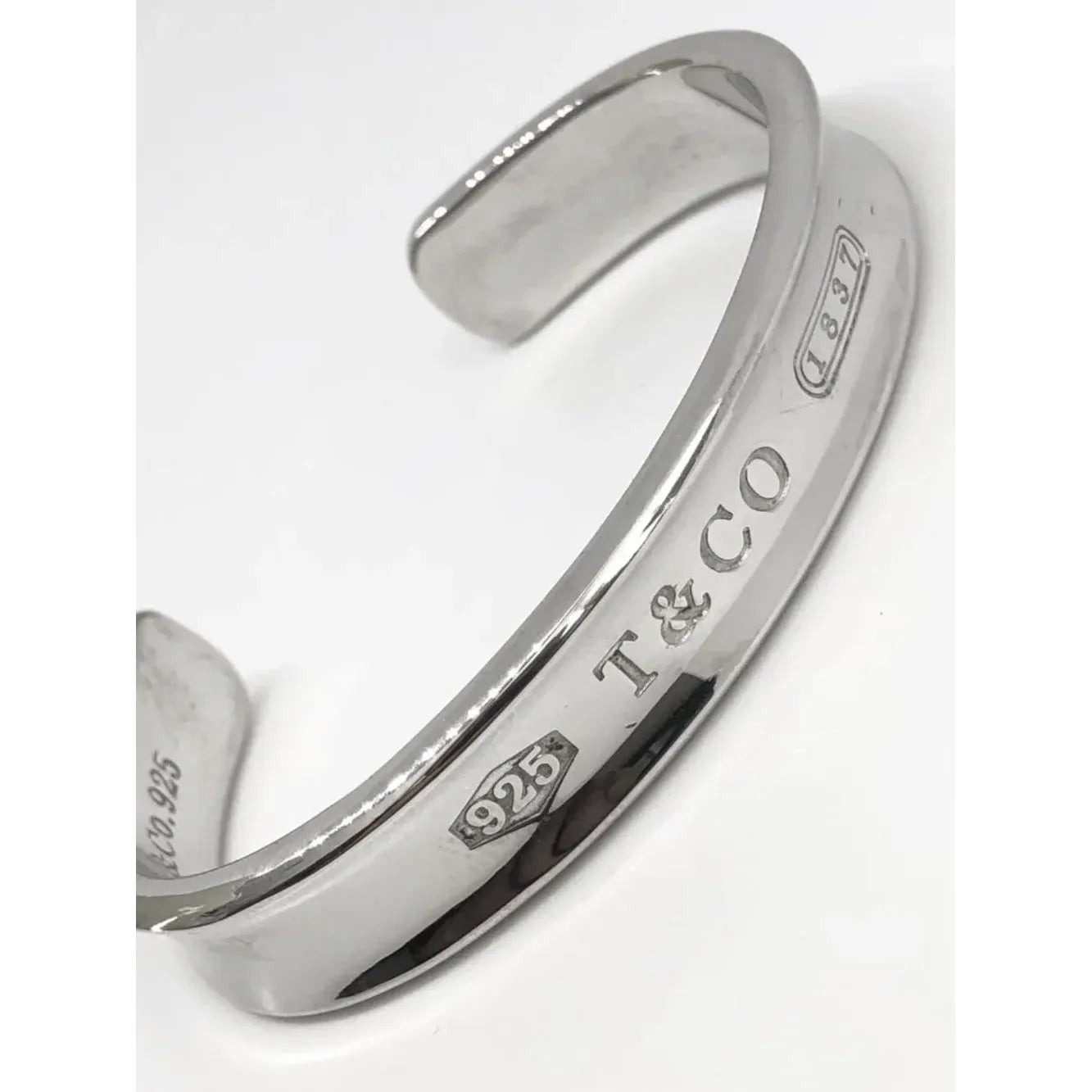 Tiffany & Co 925 Sterling Silver 1837 Concave Wide Cuff Bracelet 1997