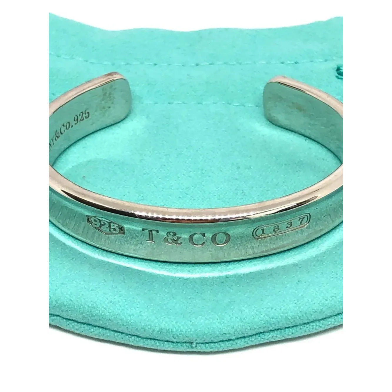 Tiffany & Co 925 Sterling Silver 1837 Concave Wide Cuff Bracelet 1997