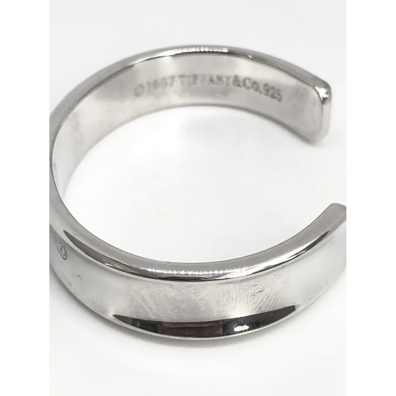 Tiffany & Co 925 Sterling Silver 1837 Concave Wide Cuff Bracelet 1997