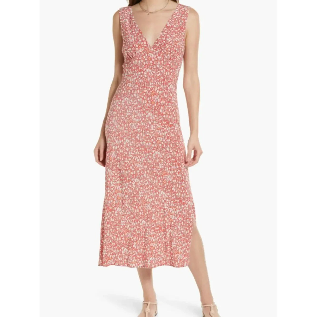 Rails Audrina Red Floral Midi Dress