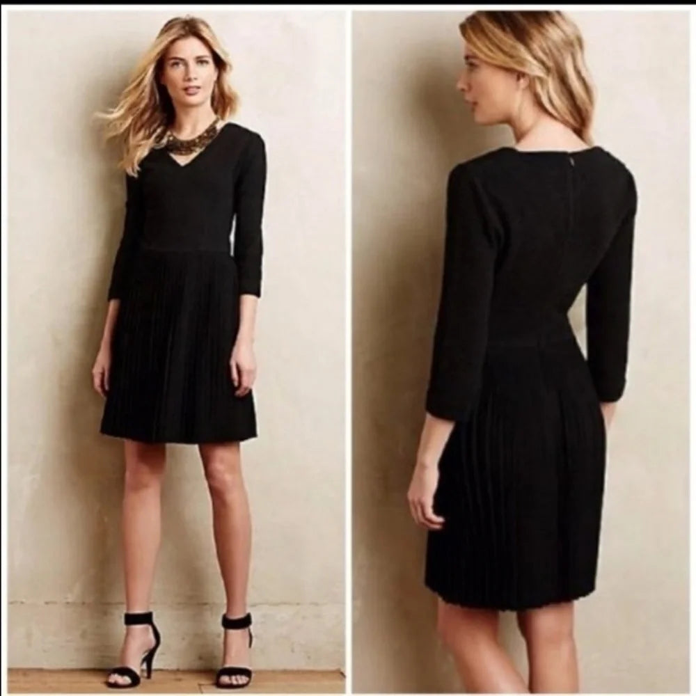 Ganni by Anthropologie Fulton Pleated Dress