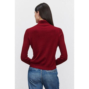 Velvet by Graham and Spencer Korie Turtleneck Sweater in Merlot