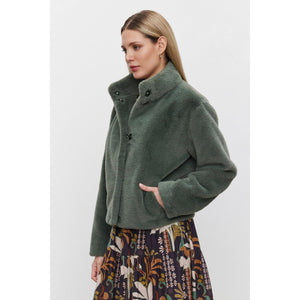 Velvet by Graham and Spencer Sheena Lux Faux Fur Jacket in Meadow