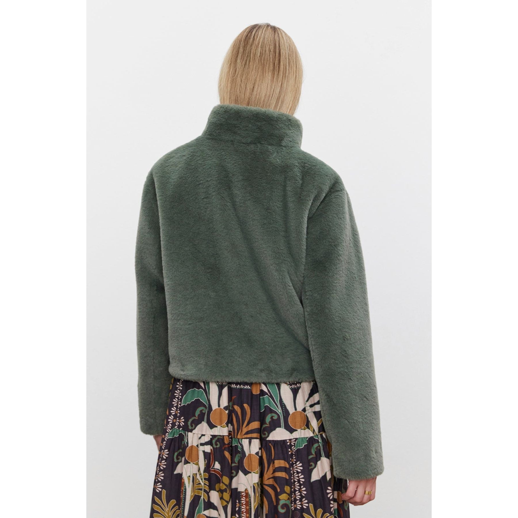 Velvet by Graham and Spencer Sheena Lux Faux Fur Jacket in Meadow