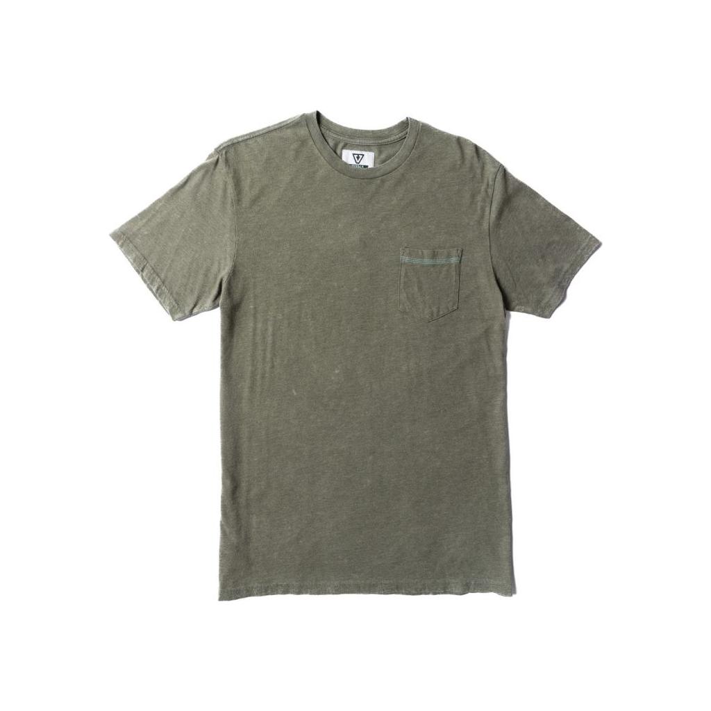 VISSLA Solid Sets SS PKT Tee in RIF