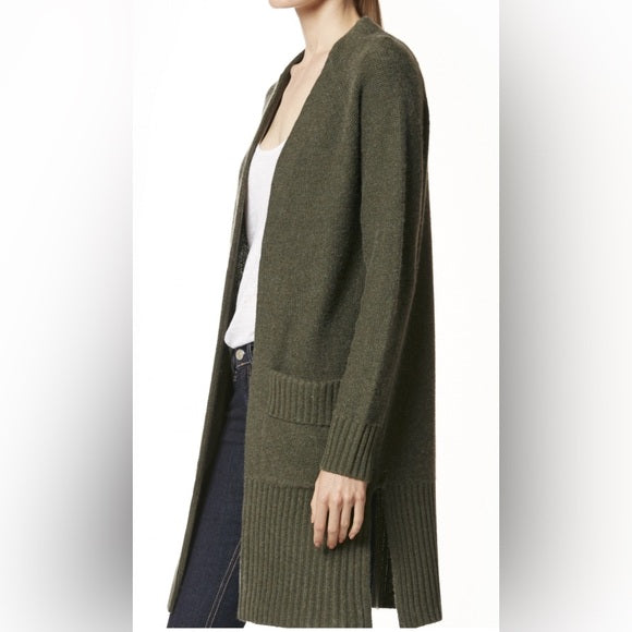 Consignment001 360 Cashmere Wool Cardigan in Moss
