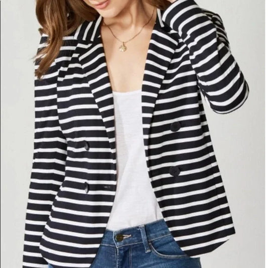 Bailey 44 Trojan Stripe Black and White Blazer