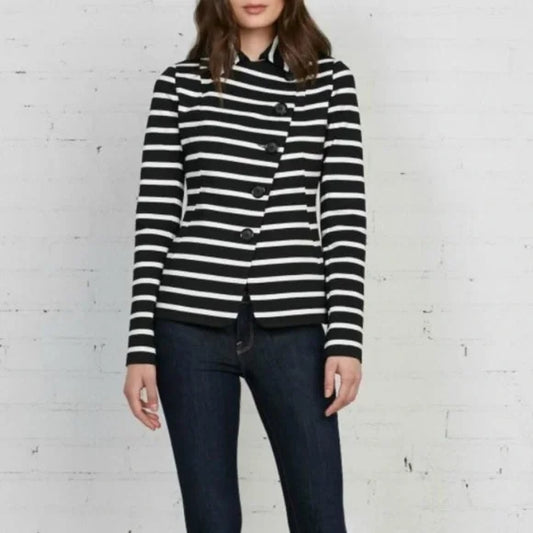 Bailey 44 Trojan Stripe Black and White Blazer