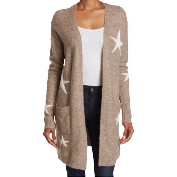 Sweet Romeo Open Front Cardigan with Stars