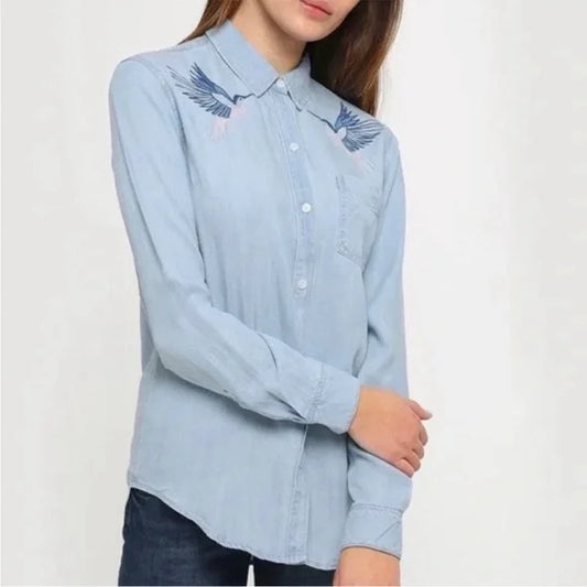 Rails Ingrid Hummingbird Button Down Shirt