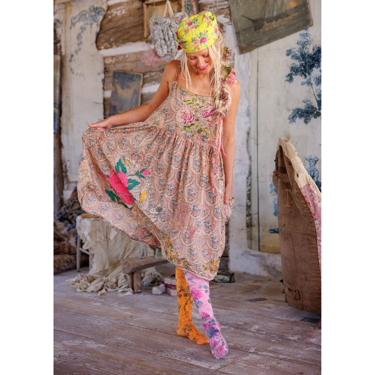 Magnolia Pearl Abbeyrosa Bellisima Tank Dress in Bardot