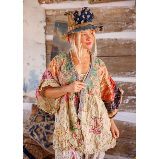 Magnolia Pearl Piecewise Crop Dashi Kimono in Wonderland