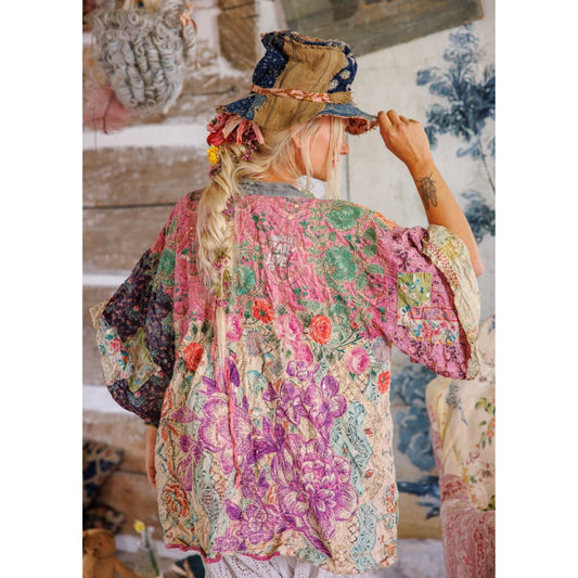 Magnolia Pearl Piecewise Crop Dashi Kimono in Wonderland