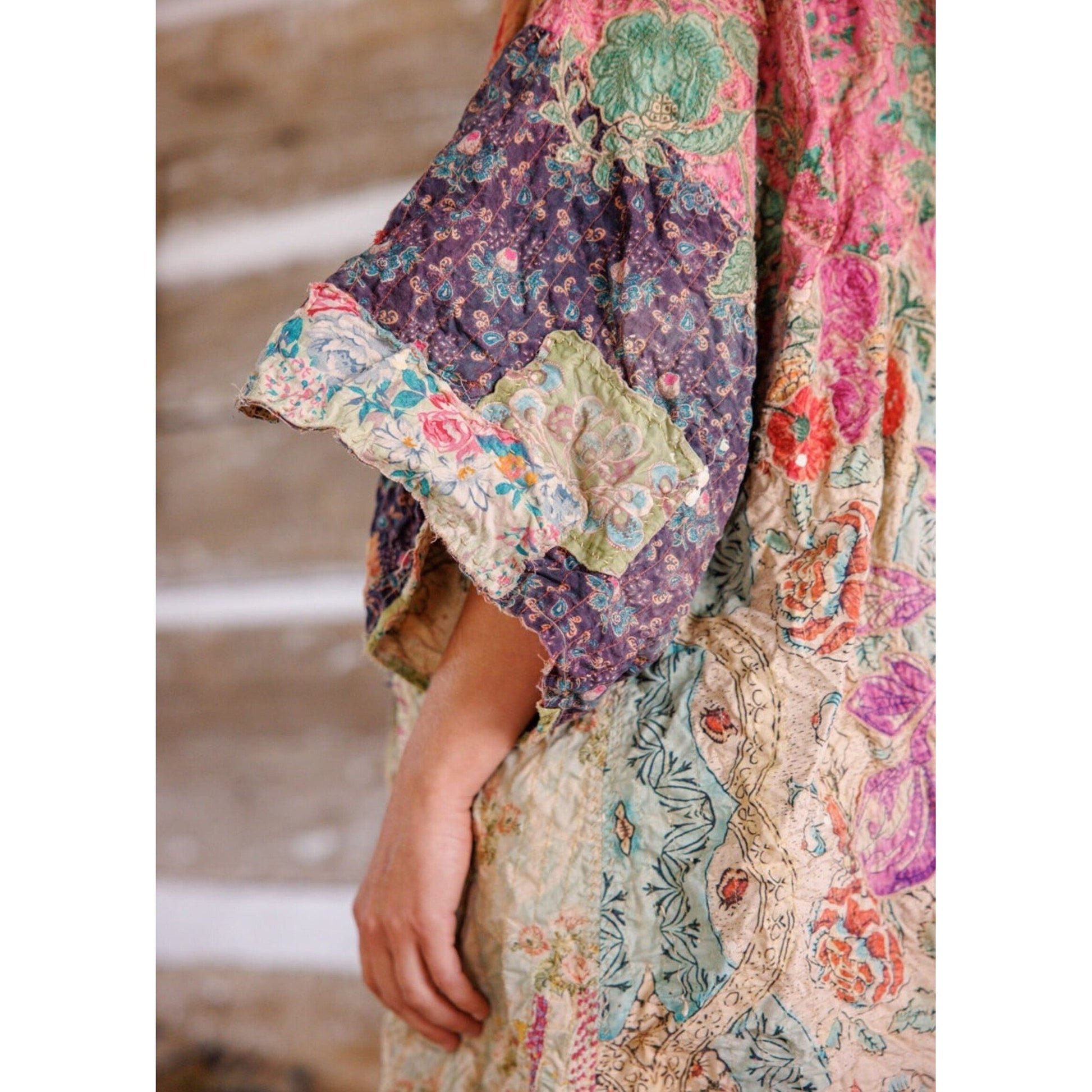 Magnolia Pearl Piecewise Crop Dashi Kimono in Wonderland