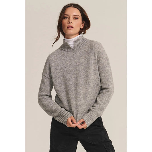 Velvet by Graham and Spencer Brielle Sweater in Heather grey