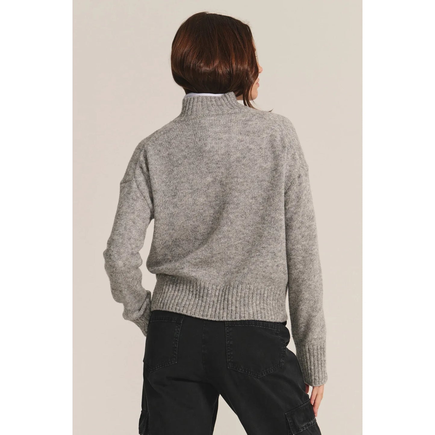 Velvet by Graham and Spencer Brielle Sweater in Heather grey