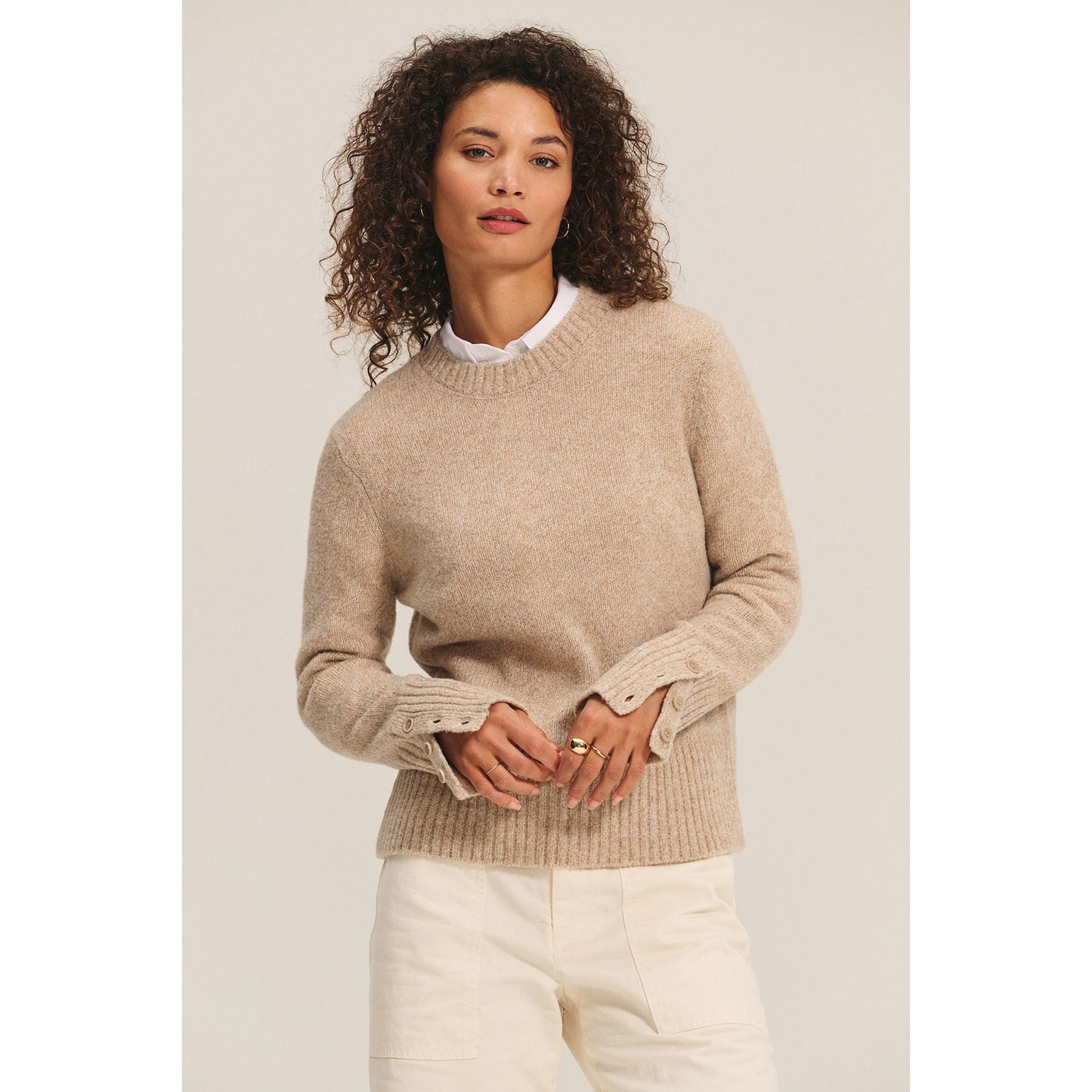 Velvet by Graham & Spencer Maisie Sweater in Oatmeal