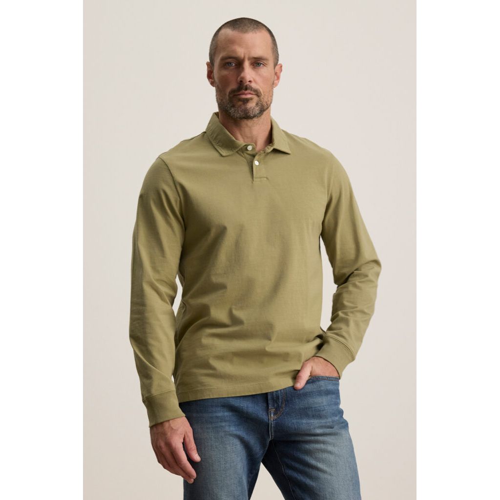Velvetmen Flint Polo in Olive