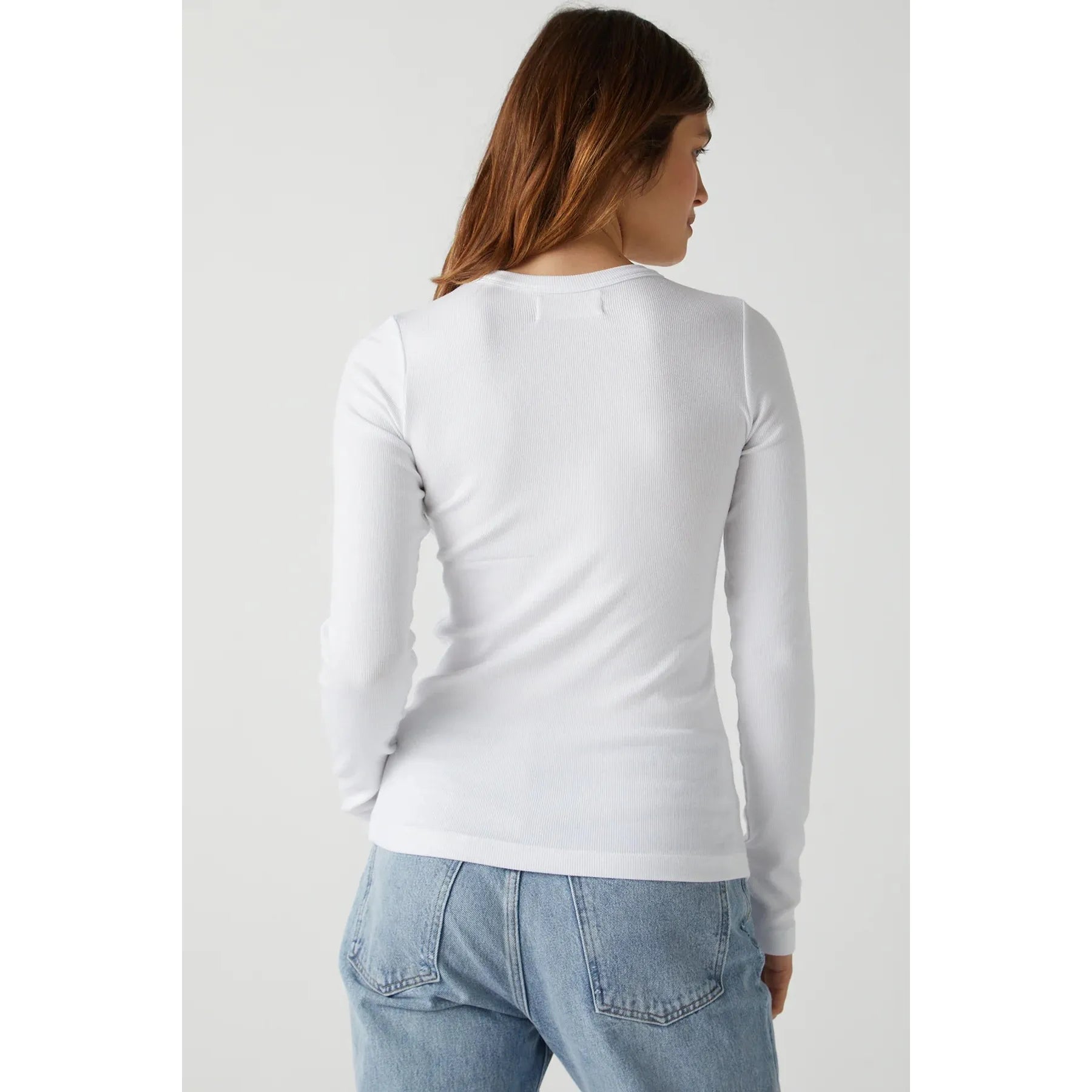 Velvet by Jenny Graham Camino Ribbed Tee in White