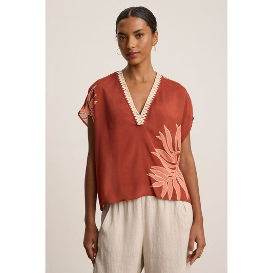 Velvet by Graham & Spencer Naomi Top in Cedar