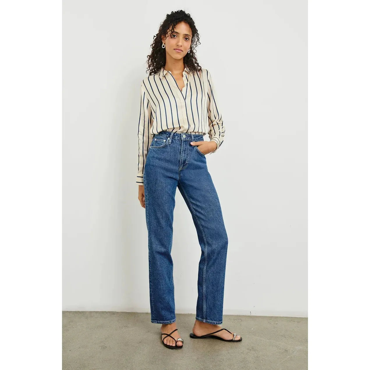 Rails Maria Ceramic Navy Stripe Blouse 