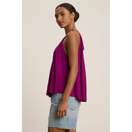 Velvet by Graham & Spencer Piper Rayon Challis Tank Top in Grapes