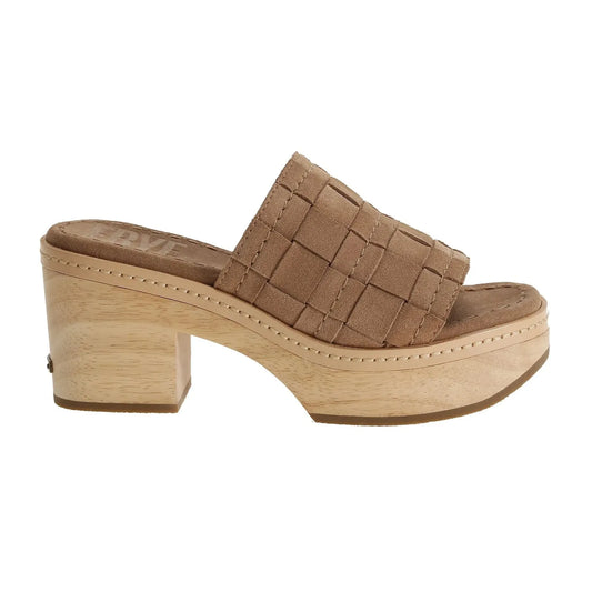 Frye Hazel Woven Slide Platform Sandal - Luxurious Suede & Soft