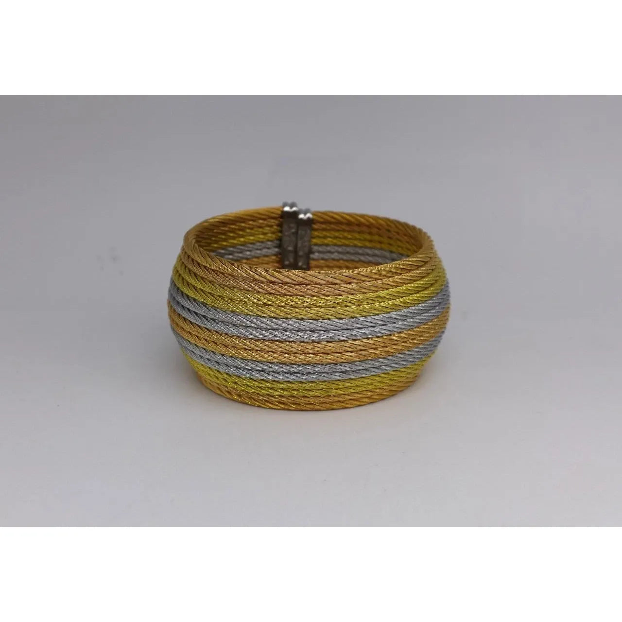 Alor Stainless Steel Au750 Oversized Cable Corded Layered Cuff