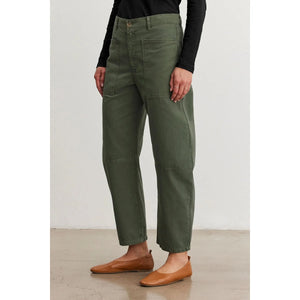 Velvet by Graham and Spencer Brylie Sanded Twill Utility Pant in Cypress