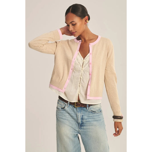 Velvet by Graham & Spencer Saylor Cardigan in Sesame