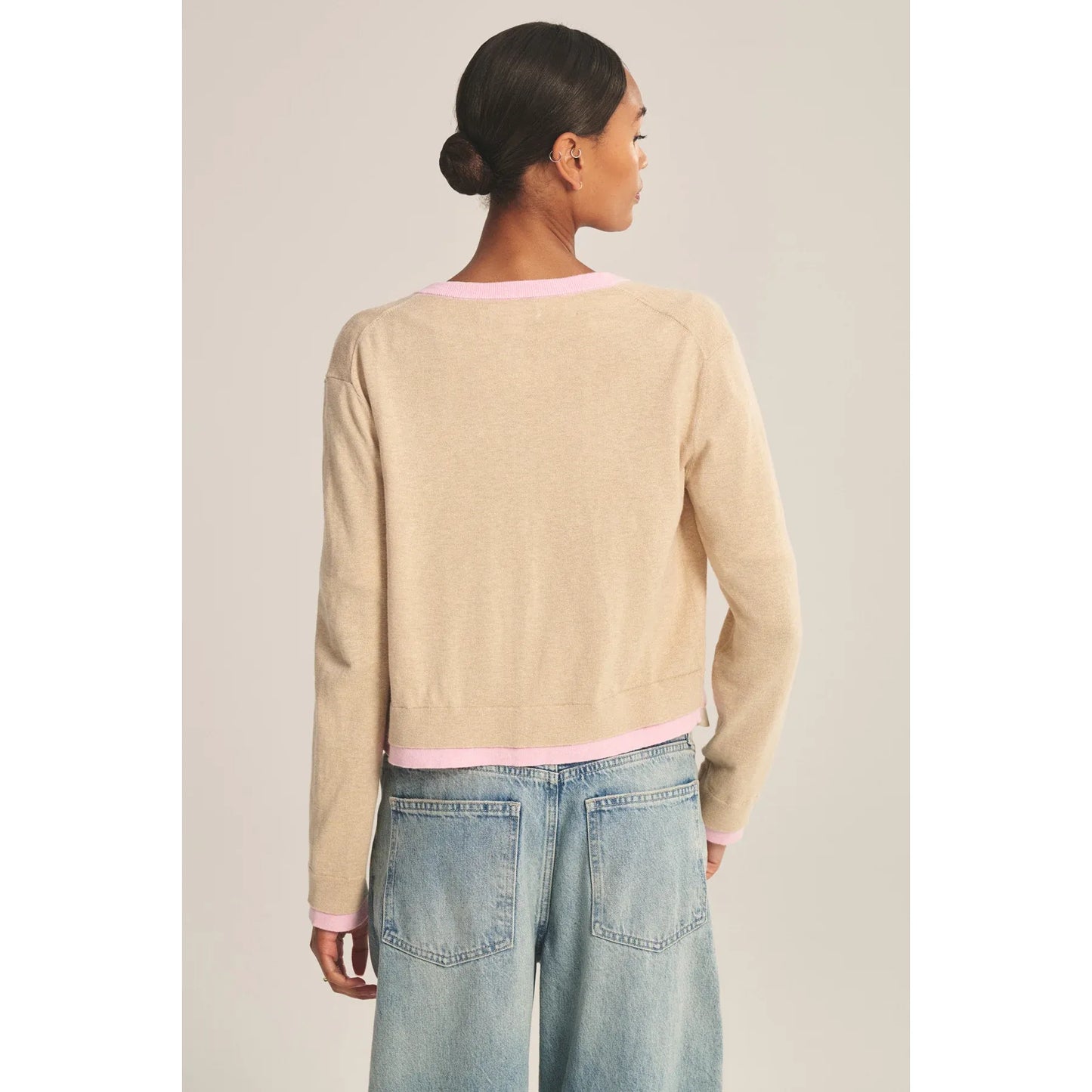 Velvet by Graham & Spencer Saylor Cardigan in Sesame