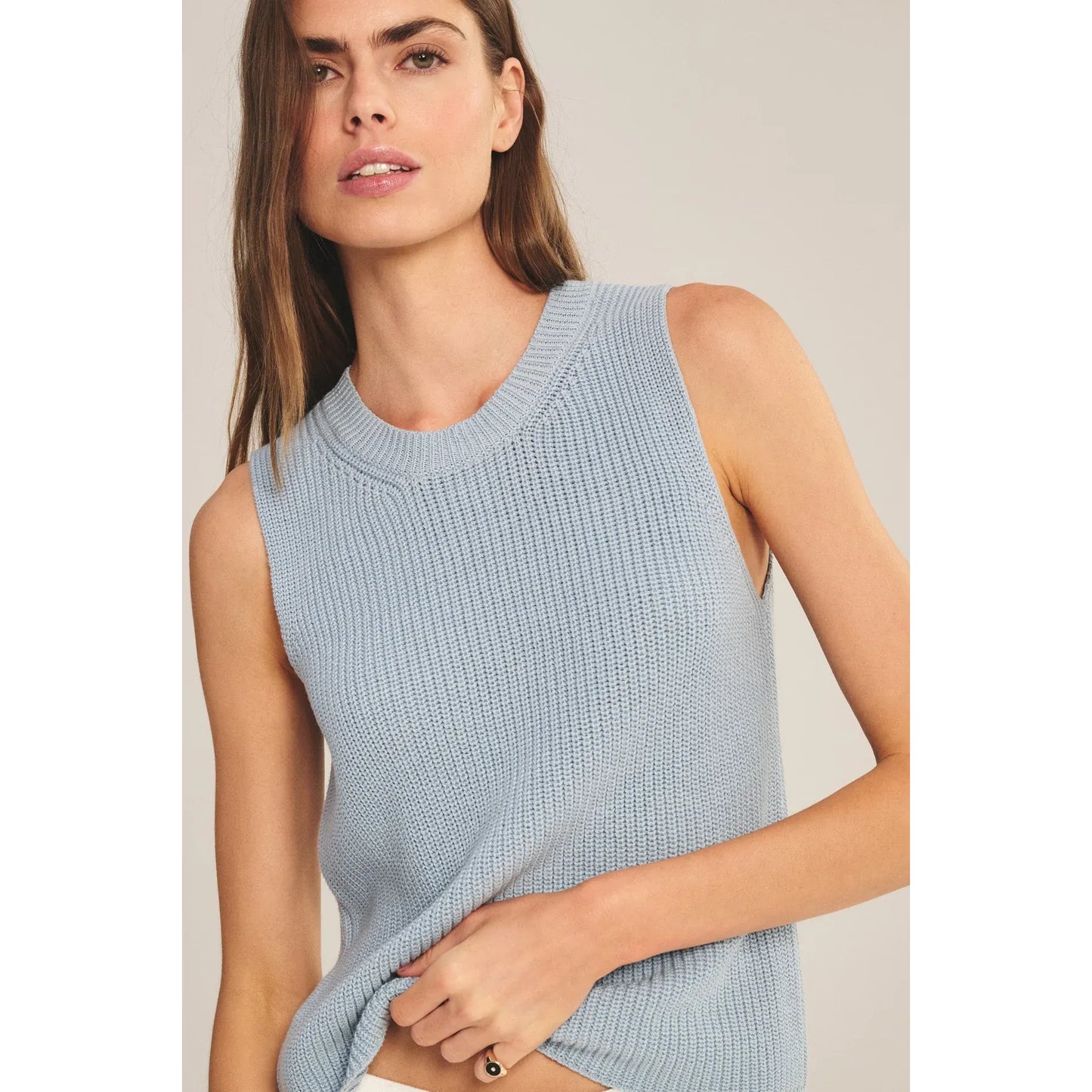 Velvet by Graham & Spencer Seretta Tank Sweater in Stream