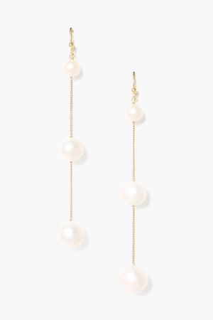 Chan Luu Tiered Floating Pearl Earrings