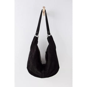 Free People Roma Suede Tote Bag in Black