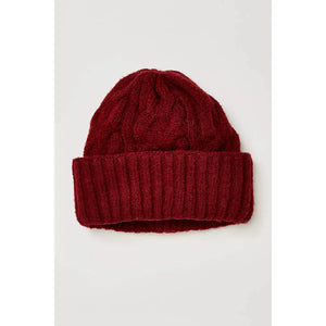 Free People Coastline Beanie in Wine